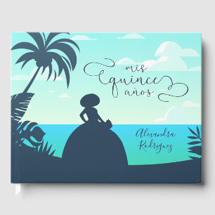Tropisch Silhouette Charro Quinceanera Gastenboek