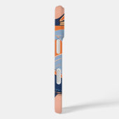 Tropisch Sinaasappel Blauw AI kunst Case-Mate iPhone Case (Achterkant / Rechts)