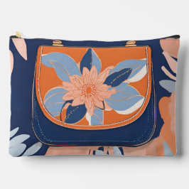 Tropisch Sinaasappel Blauw AI kunst Etui