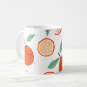 TROPISCH Sinaasappel Citrusvruchten Retropatroon Koffiemok (Voorkant links)