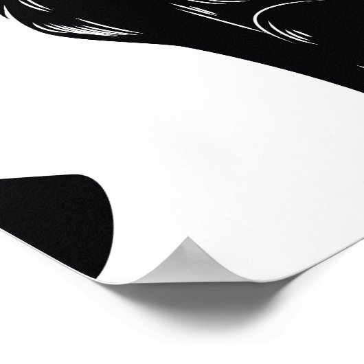 Tropisch Sinaasappel grijs: patroon Poster (Hoek)