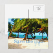 Tropisch Sla de datum op Aankondigingskaart (Voorkant / Achterkant)