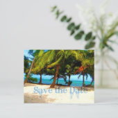 Tropisch Sla de datum op Aankondigingskaart (Staand voorkant)