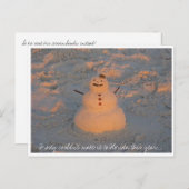 Tropisch Snowman Briefkaart (Voorkant / Achterkant)