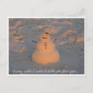 Tropisch Snowman Briefkaart