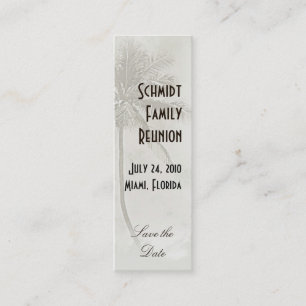 Tropisch sparen de Datum (ingang) Mini Visitekaartje