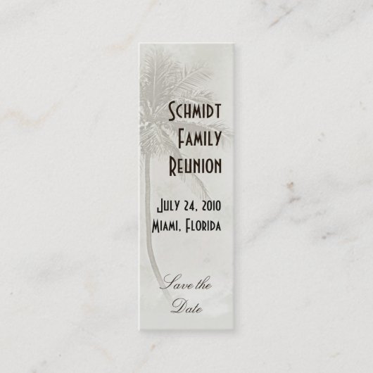 Tropisch sparen de Datum (ingang) Mini Visitekaartje (Voorkant)