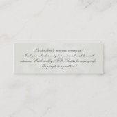 Tropisch sparen de Datum (ingang) Mini Visitekaartje (Achterkant)