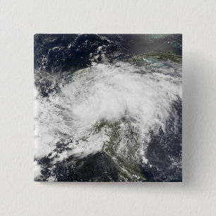 Tropisch Storm Arthur Vierkante Button 5,1 Cm