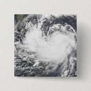 Tropisch Storm Chanchu 2 Vierkante Button 5,1 Cm