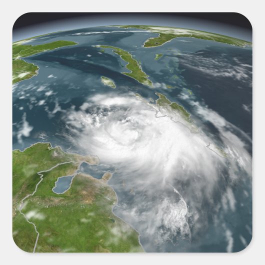 Tropisch Storm Dennis Vierkante Sticker (Voorkant)