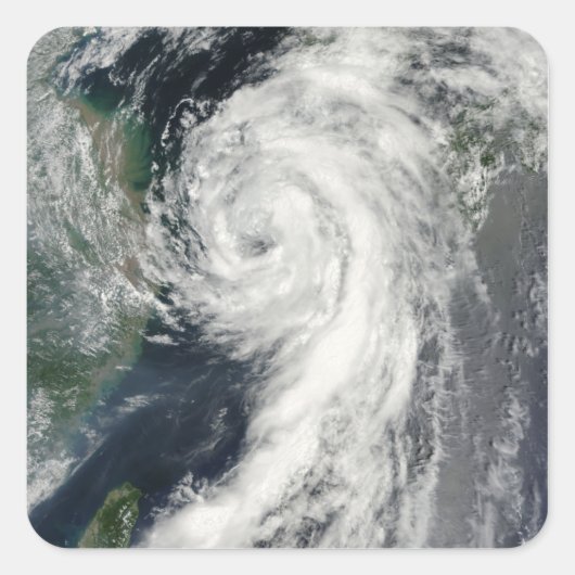 Tropisch Storm Dianmu Vierkante Sticker (Voorkant)