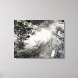 Tropisch Storm Gustav in het Caribische Zee Canvas Afdruk
