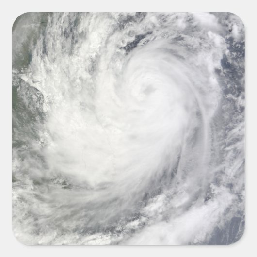 Tropisch Storm Ketsana Vierkante Sticker (Voorkant)