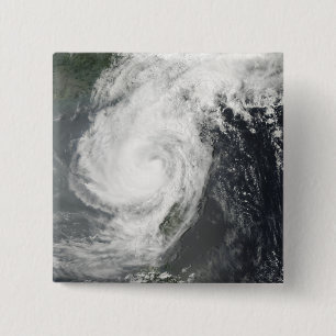 Tropisch Storm Vierkante Button 5,1 Cm