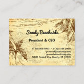 Tropisch strand Art, aangepast Visitekaartje Contactkaartje (Achterkant)