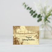 Tropisch strand Art, aangepast Visitekaartje Contactkaartje (Staand voorkant)