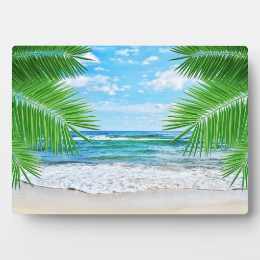 Tropisch strand Art Decor Plaque Fotoplaat (voorkant)