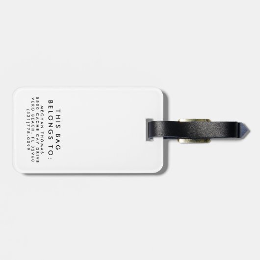 Tropisch strand avontuur belt en ik moet gaan. bagagelabel (Achterkant horizontaal)