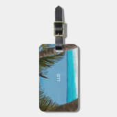 Tropisch strand bagagelabel (Voorkant verticaal)