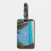 Tropisch strand bagagelabel (Achterkant verticaal)