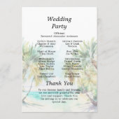 Tropisch strand bestemming bruiloft programma (Achterkant)