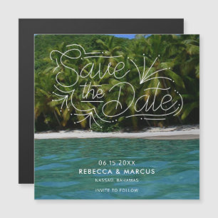 Tropisch strand bestemmingshuwelijk Save the Date