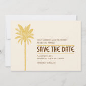Tropisch strand bewaar de datumkaarten save the date (Voorkant)