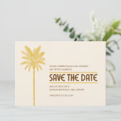 Tropisch strand bewaar de datumkaarten save the date (Staand voorkant)