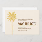 Tropisch strand bewaar de datumkaarten save the date (Voorkant / Achterkant)