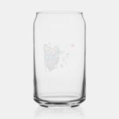 Tropisch strand blikvorm glas (Achterkant)