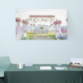 Tropisch strand, bloemen, Ocean Wedding Banner (Beurs)