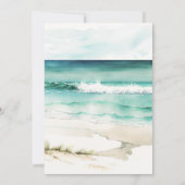 Tropisch strand bloemenverrassingsverjaardagsfeest kaart (Achterkant)