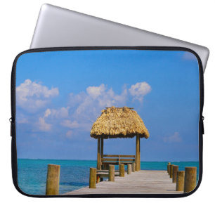 Tropisch strand Blue Ocean Caribbean Laptop Sleeve