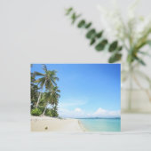 Tropisch strand Briefkaart (Staand voorkant)