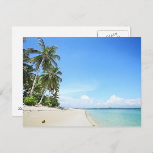 Tropisch strand Briefkaart (Voorkant / Achterkant)