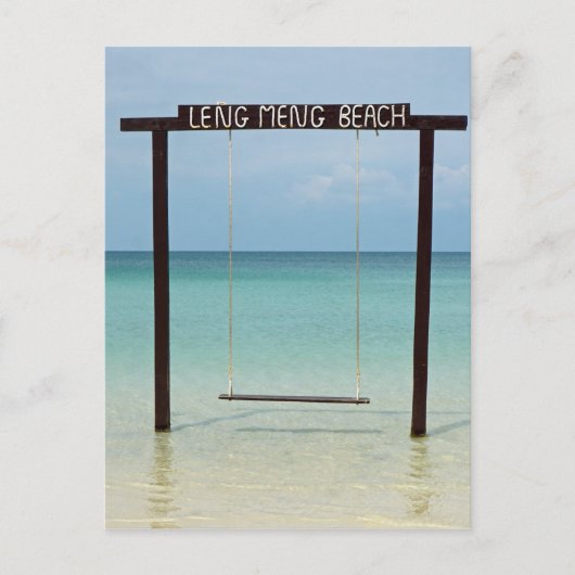 tropisch strand briefkaart (Voorkant)
