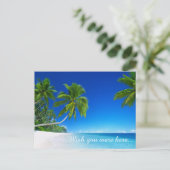 Tropisch strand-Briefkaart Briefkaart (Staand voorkant)