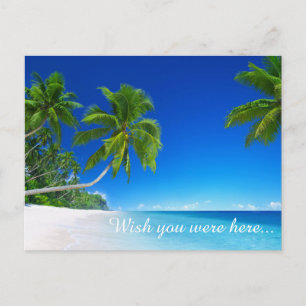 Tropisch strand-Briefkaart Briefkaart