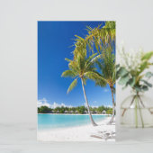 Tropisch strand briefpapier (Staand voorkant)