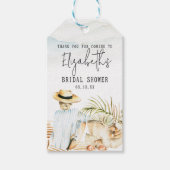 Tropisch strand bruidsfeestje cadeaulabel (Voorkant)