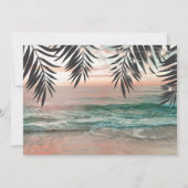 Tropisch strand bruiloft bedankkaart (Achterkant)