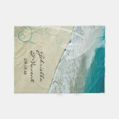 Tropisch strand bruiloft fleece deken (Voorkant (Horizontaal))
