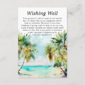 Tropisch strand bruiloft goed wensen informatiekaartje (Voorkant)