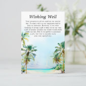 Tropisch strand bruiloft goed wensen informatiekaartje (Staand voorkant)