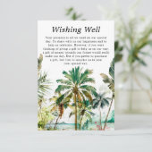 Tropisch strand bruiloft goed wensen informatiekaartje (Staand voorkant)