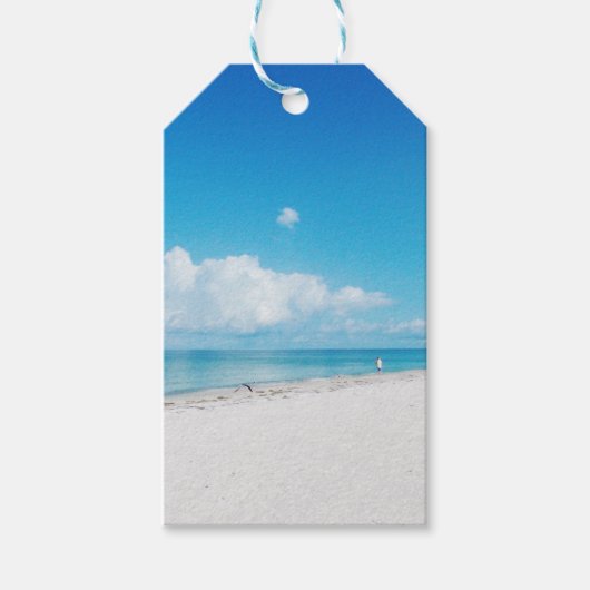 Tropisch strand cadeaulabel (Voorkant)