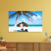 Tropisch strand canvas afdruk (Insitu (Woonkamer))