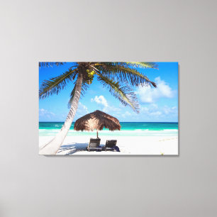 Tropisch strand canvas afdruk