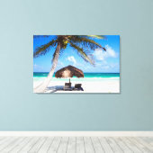 Tropisch strand canvas afdruk (Insitu (Houten vloer))